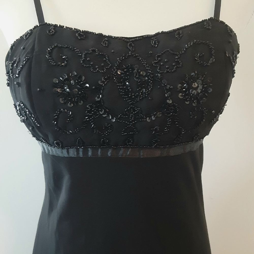 K Studio Size 6 Black Beaded Evening Dress